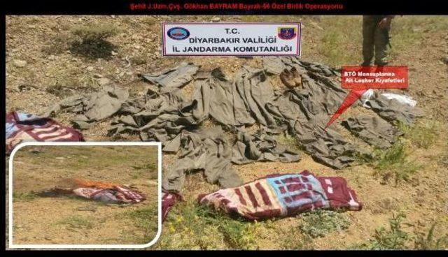 Lice Kırsalında Pkk'lı Teröristlere Ait 190 Kilo Amonyum Nitrat, Patlayıcı Ve Telsizleri Bulundu