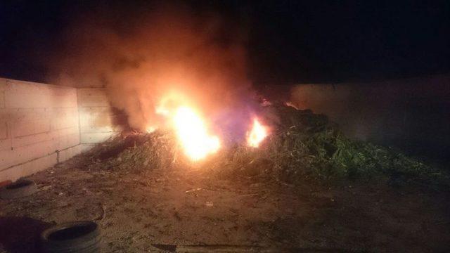 Ele Ge&ccedil;irilen Esrar Yakılarak İmha Edildi 1