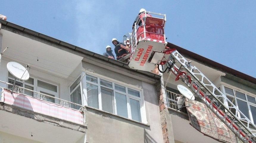 Elazığ’da Baca Yangını