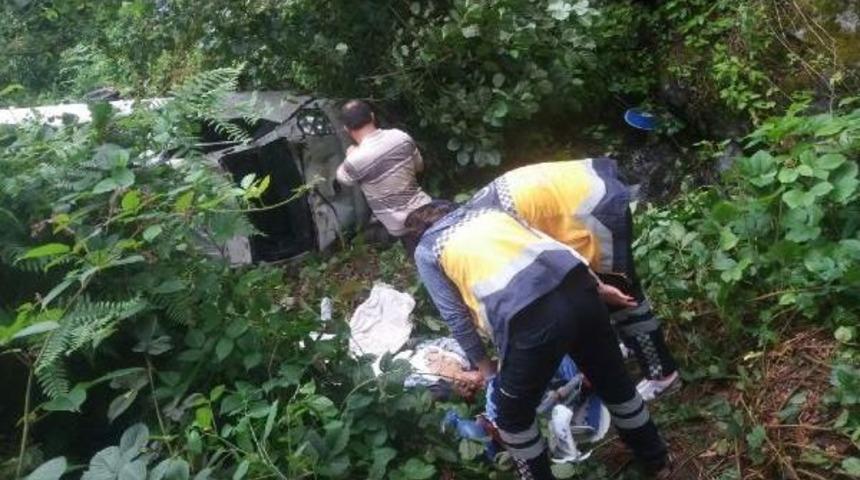 G&ouml;rele&rsquo;De Dereye Yuvarlanan Kamyonette Dede Ve Torun &Ouml;ld&uuml;