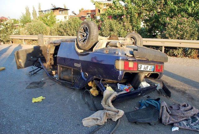 Otomobil Takla Attı: 2 Yaralı 3