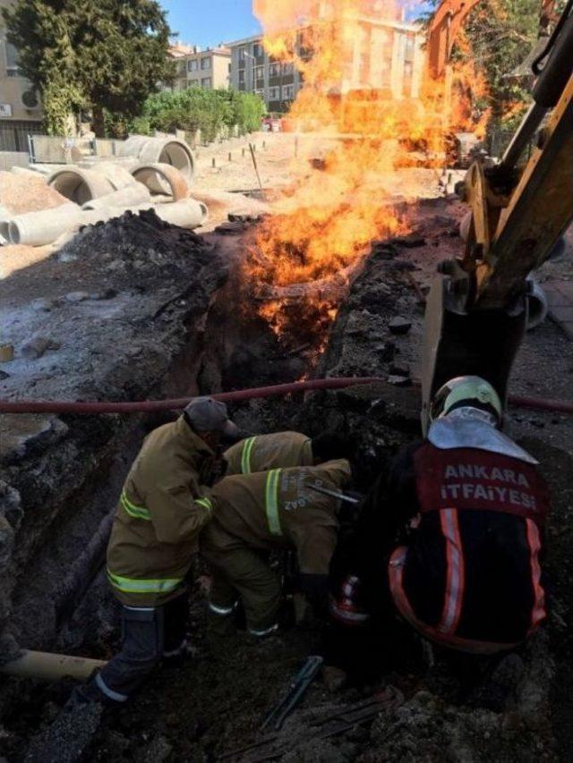 Başkent’te Doğalgaz Borusunun Patlaması