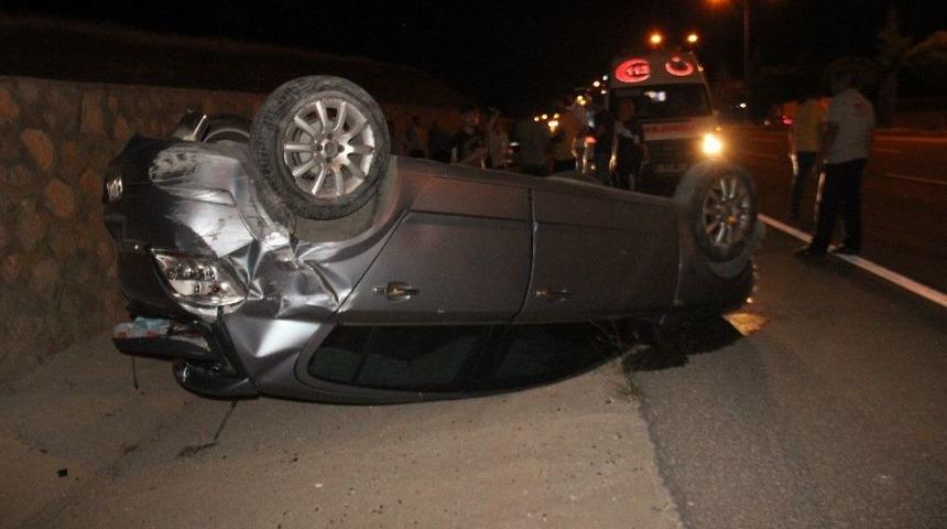 Otomobil Takla Attı:2 Yaralı