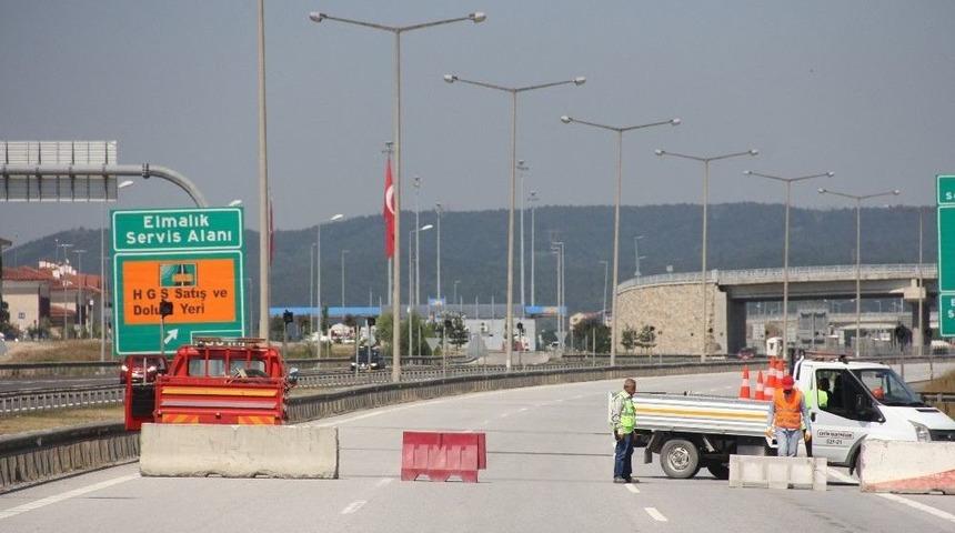 Tem Otoyolu İstanbul İstikametinde &Ccedil;alışma Başladı