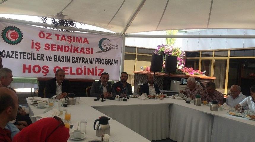 &Ouml;z Taşıma İş Sendikası Basın Bayramı&rsquo;nı Kutladı