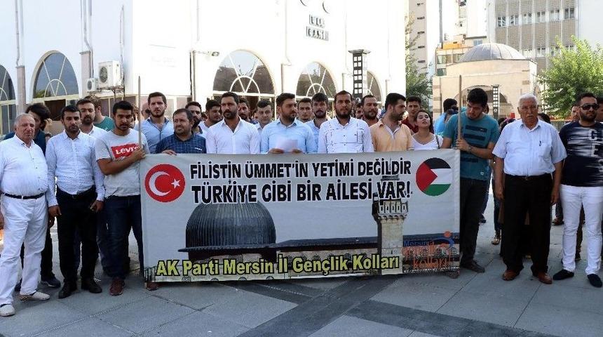 Mescid-i Aksa&rsquo;nın İbadete Kapatılması Mersin&rsquo;de Protesto Edildi