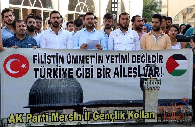 Mescid-i Aksa’nın İbadete Kapatılması Mersin’de Protesto Edildi