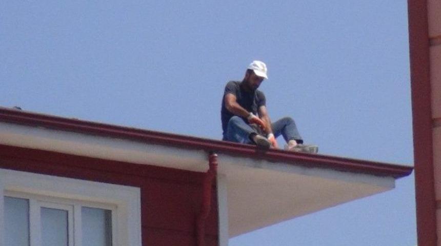 (&ouml;zel Haber) &Ccedil;atıda Tehlikeli &Ccedil;alışma