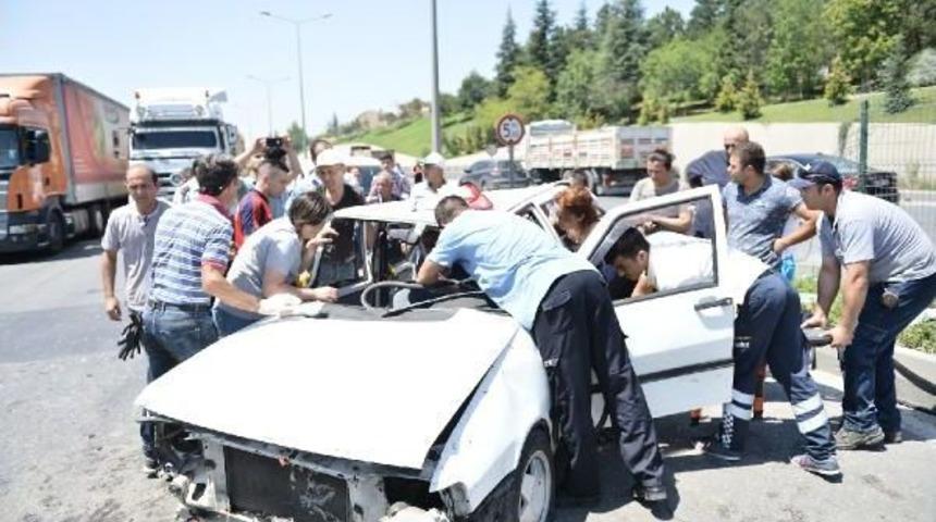 Eskişehir&rsquo;De Trafik Kazası: 1 Yaralı