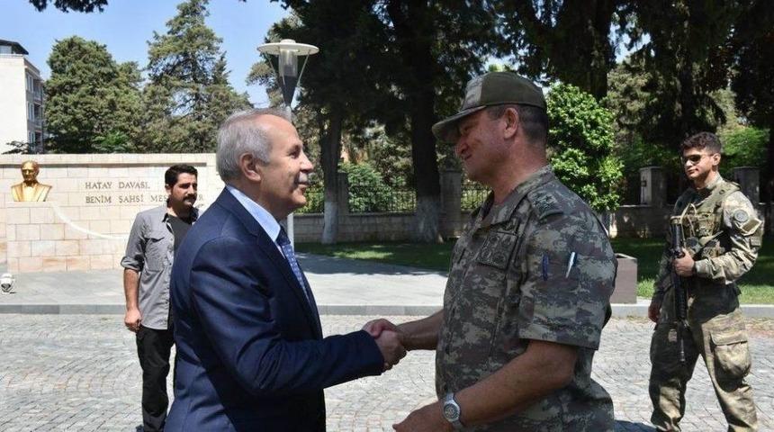 Korgeneral Temel, Hatay Valisi Ata&rsquo;yı Ziyaret Etti