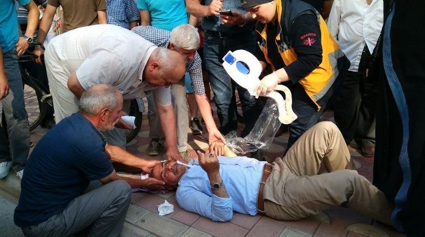 Motosikletin &Ccedil;arptığı Yaya Yaralandı