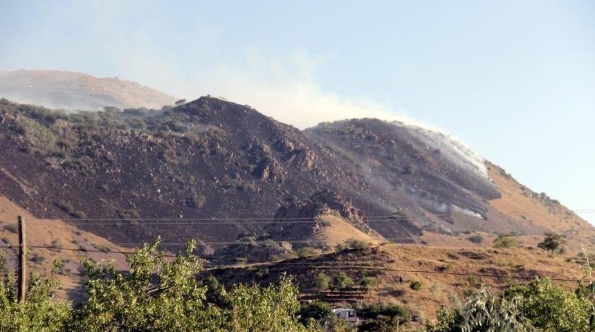 Anız Yangınına Helikopterli M&uuml;dahale