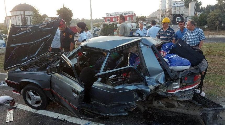 Samsun&rsquo;da Trafik Kazası: 4 Yaralı
