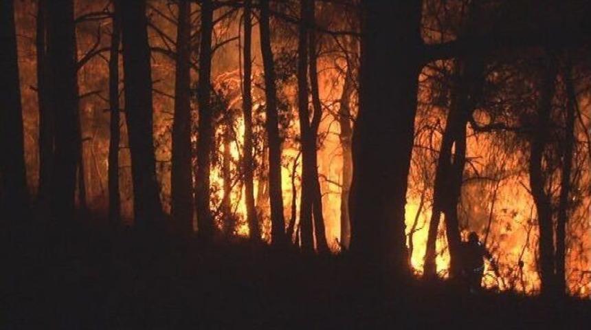 İzmir&rsquo;in Bayındır İl&ccedil;esindeki Yangın 12 Saattir Devam Ediyor