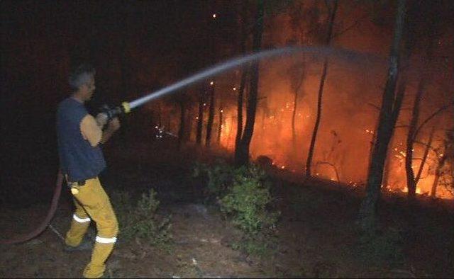 İzmir’in Bayındır İlçesindeki Yangın 12 Saattir Devam Ediyor