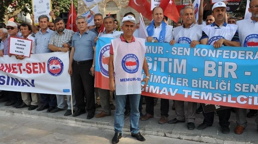 İsrail&rsquo;in Mescid-i Aksa&rsquo;da M&uuml;sl&uuml;manlara Uyguladığı Şiddet Simav&rsquo;da Protesto Edildi