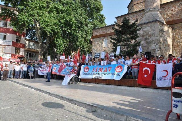 İsrail’in Mescid-i Aksa’da Müslümanlara Uyguladığı Şiddet Simav’da Protesto Edildi