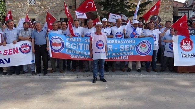 İsrail’in Mescid-i Aksa’da Müslümanlara Uyguladığı Şiddet Simav’da Protesto Edildi