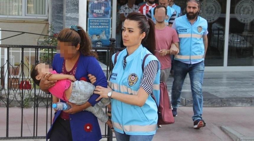 Samsun Polisinden Eş Zamanlı Operasyon: 25 G&ouml;zaltı