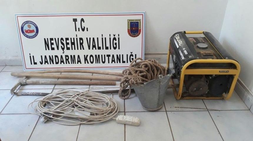Nevşehir&rsquo;de Ka&ccedil;ak Kazı Yapan 3 Kişi Yakalandı