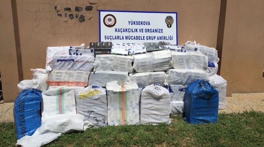 Yüksekova’da 23 Bin Paket Kaçak Sigara Ele Geçirildi