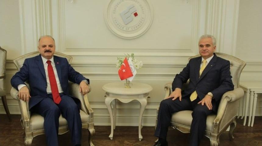 Eskişehir Valisi &Ccedil;akacak&rsquo;tan Eto Başkanı G&uuml;ler&rsquo;e Ziyaret