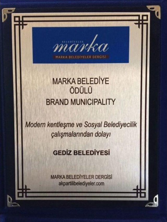 Gediz Belediyesine Ödül