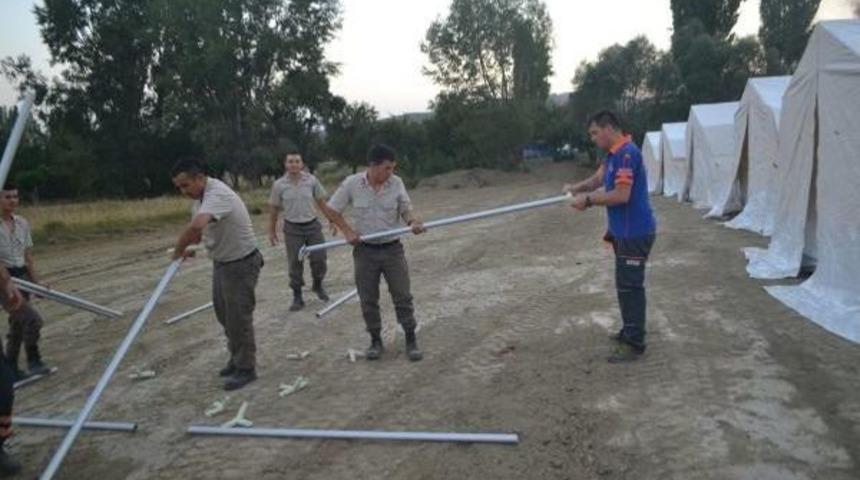 Yanan K&ouml;yde Hasar Tespit &Ccedil;alışmalarına Başlandı