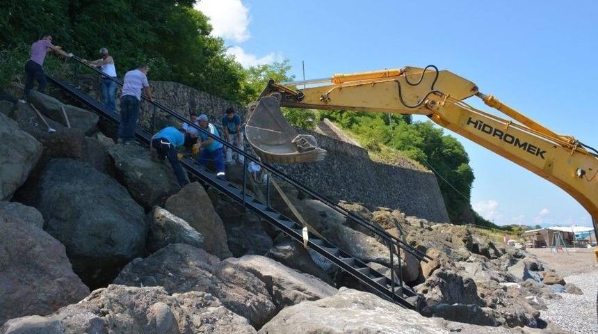 G&ouml;rele Belediyesi&rsquo;nden İl&ccedil;e Plajlarına Y&ouml;nelik &Ccedil;alışma
