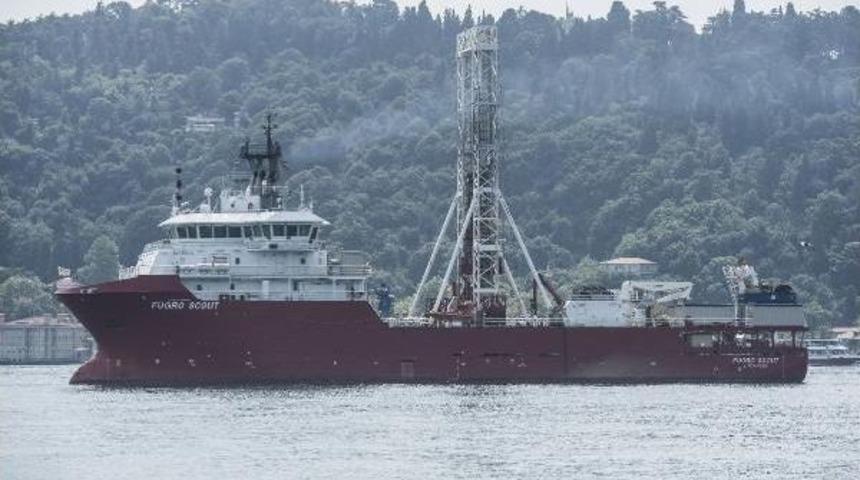 Fugro Scout Gemisi İstanbul T&uuml;neli I&ccedil;in İstanbul Boğazı'nda
