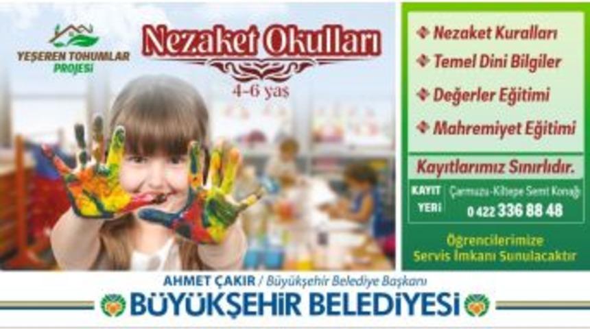 Nezaket Okullarına Kayıtlar Başladı