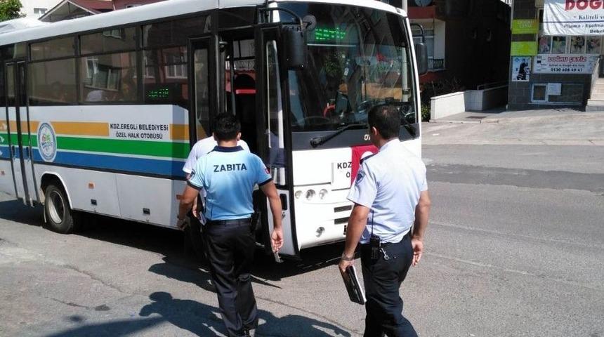 Kdz. Ereğli&rsquo;de Taksiler Ve Halk Otob&uuml;sleri Denetlendi