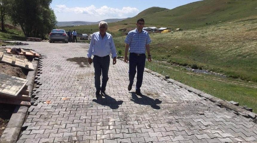 Kayadibi K&ouml;y&uuml; Yolu Kilit Parke Taş Yapılıyor