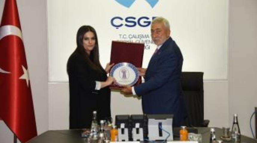 Tesk Genel Başkanı Paland&ouml;ken&rsquo;den Bakan Sarıeroğlu&rsquo;na Hayırlı Olsun Ziyareti