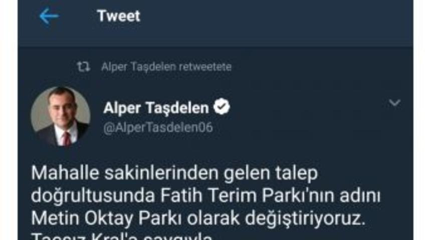 Fatih Terim Parkı’nın Adı Değiştirildi