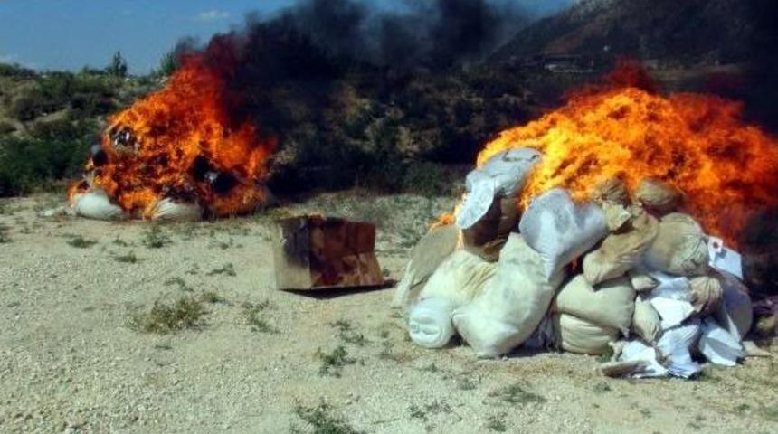 Tonlarca Uyuşturucu Yakılarak Imha Edildi