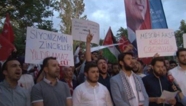 İsrail Büyükelçilik Konutu Önünde Mescid-I Aksa Protestosu