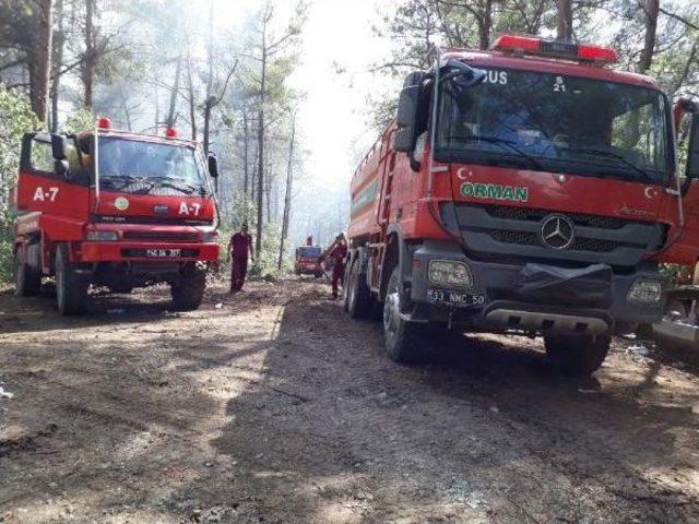 Amanoslar'daki Orman Yangınını Söndürme Çalışması Sürüyor