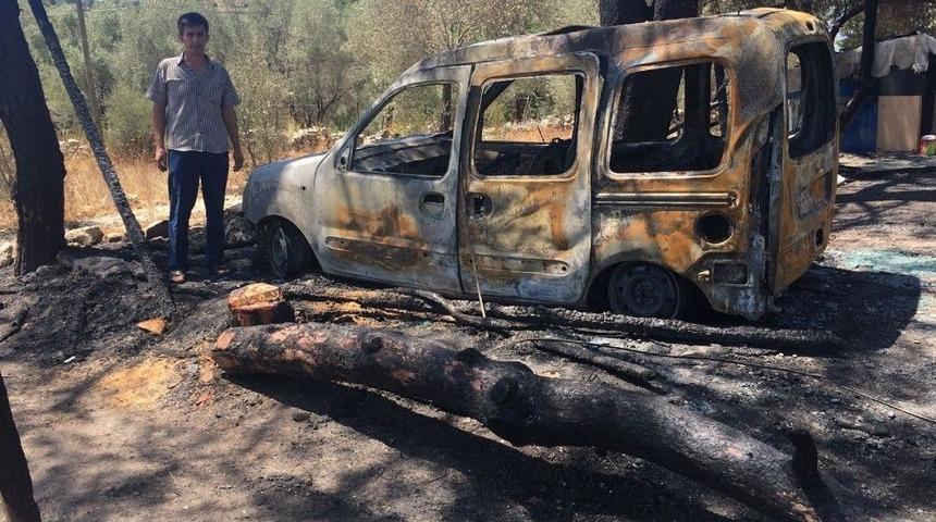 Elektrik Tellerinden &Ccedil;ıkan Yangın Aracı K&uuml;le &Ccedil;evirdi