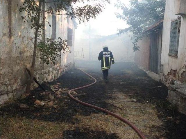 Çorum Kalesi'nde Yangın