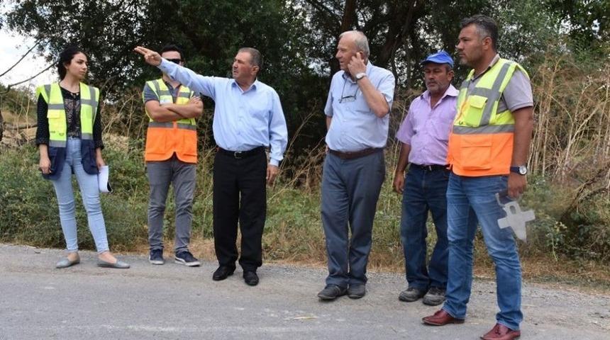 Bigadi&ccedil;&rsquo;te Başkan Avcu, Esenli&rsquo;de Yol Yapım &Ccedil;alışmalarını İnceledi