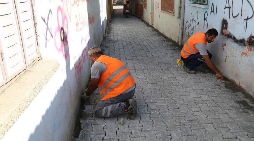 Kurtuluş Mahallesi&rsquo;nde Parke Taşı &Ccedil;alışmaları Başladı