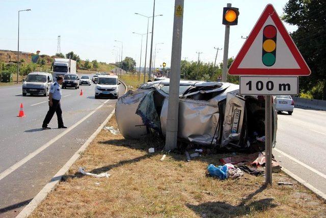 Samsun’da Tırın Çarptığı Otomobil Takla Attı: 1 Yaralı