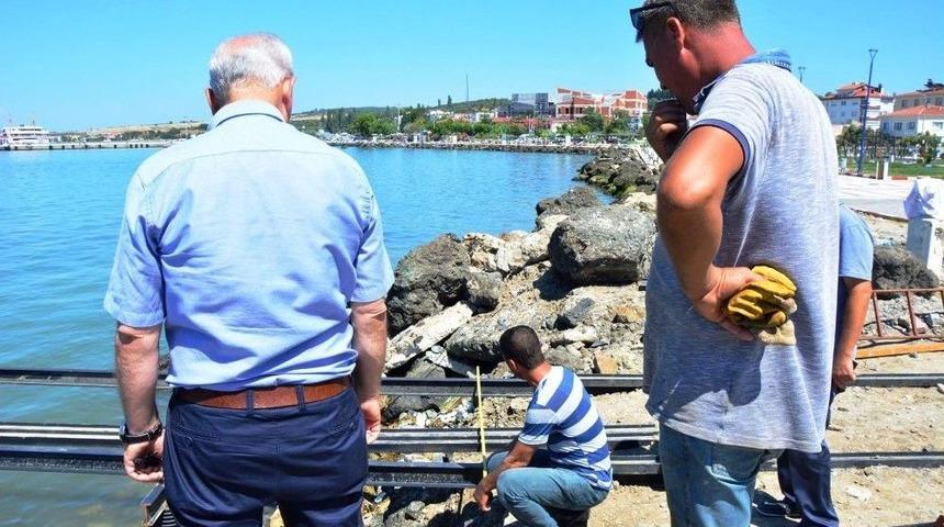 Lapseki&rsquo;de Amat&ouml;r Balık&ccedil;ılar İ&ccedil;in İskele Yapılıyor