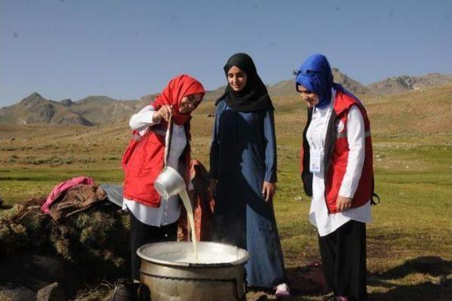 Üniversiteliler Berçelen Yaylası'ndaki Kış Hazırlığına Yardım Etti