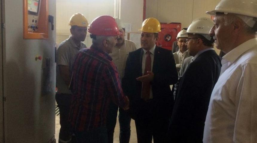 Vali Ali Hamza Pehlivan, Doğal Taş Fabrikasında İncelemelerde Bulundu