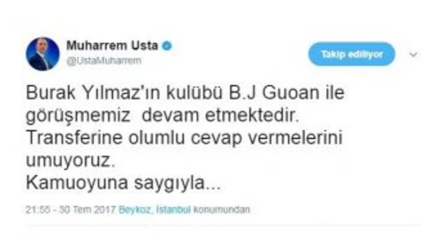 Muharrem Usta&rsquo;dan Burak Yılmaz A&ccedil;ıklaması