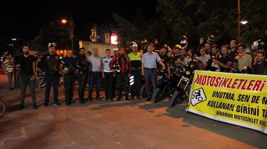 Karamanlı Motor Tutkunları “motosikletleri Fark Edin” Eyleminde Buluştu