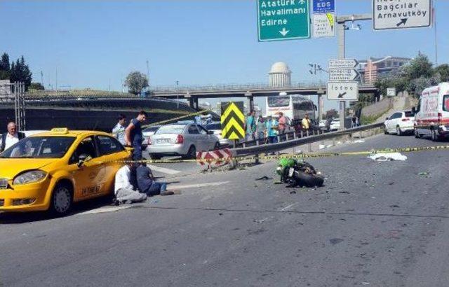 Hatalı Şerit Değiştiren Taksi Sürücüsü Motorsikletlinin Ölümüne Neden Oldu