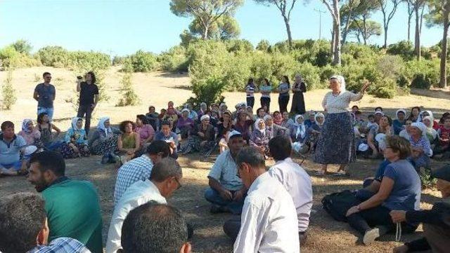 Yatağan'da Feldispat Madeni Protestosu